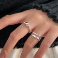 wholesale S925 Sterling Silver Round Ballpoint Ring Women Korean New Style Simple Fashion Elegant Versatile Ring High-end Sense-0-0