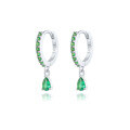 wholesale Brass Luxury High-end Crystal-embellished Colored Teardrop Ear Cuffs,ins。-0-13