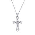 wholesale Sterling Silver Chain Celtic Knot Necklace Wholesale with Cross Pendant-0-0