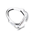 wholesale S925 Sterling Silver Irregular Fashion Exaggerated Hollow Wide Opening Ring European and American Style Street Photography Index Finger Ring for Women-0-4