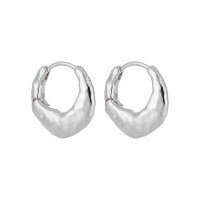 wholesale S925 Sterling Silver Irregular Lava Matte Ear Cuffs for Women with Textured Feel, Minimalist and Unique Temperament Silver Ear Accessories-Silver 925 silver