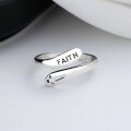 wholesale 925 Silver Vintage FAITH Cross Ring Korean Minimalist Style Ins Index Finger Ring for Women-0-1