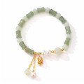 wholesale S925 Sterling Silver New Chinese Style Bamboo Pattern Peace Message Hetian Jade Bracelet for Women with Tassels Bamboo Knot Retro High-End Hand Accessory-0-4