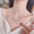 wholesale S925 Sterling Silver Perfect Ten Three-Dimensional Small Cube Necklace, Ins Light Luxury Style, Minimalist Design Pendant Necklace-0-1