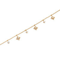 wholesale S925 Gold-Plated Metal, Dreamy Opal Bracelet Bead Chain, Light Luxury, Sparkling Stackable Fashion Gift-White Opal Bracelet 925 Silver