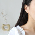 wholesale S925 Silver Korean Version Versatile Heart-shaped Ear Clasp with Girlish Charm Earrings for Students-0-1