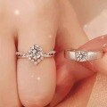 Sterling Silver Moissanite Classic Closed Crown Couple Rings for Wedding-0-2