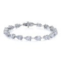 wholesale S925 silver new 5*8 full diamond pear-shaped bracelet, fashionable and elegant, ins influencer style, dropshipping-0-5