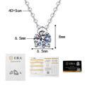 S925 Sterling Silver Moissanite Simple and Versatile Necklace Wholesale-0-4