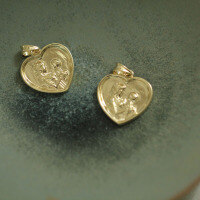 wholesale 9K Pure Gold Mother and Child Pendant "Mom Loves You" to Improve Parent-Child Relationship Original Intention Baby-9K per piece