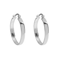 wholesale S925 Sterling Silver HEH1529 Korean Style Minimalist Earring Hoops, Elegant and High-End Small and Large Circle Earrings for Women-Large size/30mm 925 silver
