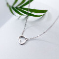 wholesale S925 silver Nalan sweet minimalist hollow heart necklace elegant ladies collarbone chain D3634-0-1