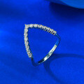 wholesale S925 Silver Deep V-Shaped Ring Stackable for Layering, Trendy and Stylish Ring Band withIns Style-0-1