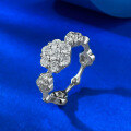 wholesale S925 Silver New Floral Stackable Ring with Multi-Way Wear and Luxurious Multi-Faceted Floral Design-0-2