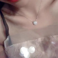 wholesale S925 Silver Zhuo Zhifan Jewelry New Sunflower Necklace Exquisitely Set with High-Carbon Diamonds for a Dazzling Sparkle 40+3-0-3