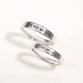 wholesale 925 Sterling Silver Adjustable Open Ring with Design Sense for Maker Our Love Couple Give You My Love-0-2