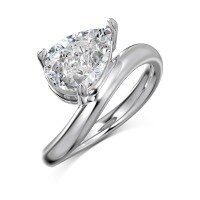 wholesale S925 Sterling Silver Cross-Border Light Luxury Women's Ring with 8A Zircon-White Gold and White Diamonds DY121104-SW-WH 9