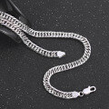 wholesale 925 Sterling Silver 5mm Cuban Link Chain Necklace for Men, Hip Hop Whip Chain, Bold and Versatile Men's Collarbone Necklace with a Premium Feel-0-3