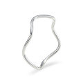 wholesale S999 solid silver minimalist solid closed ring for women, small batch design, versatile and unique index finger ring-0-5