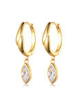 wholesale S925 Silver Gold Color Marquise Moissanite Earrings Simple and Luxurious Small Pendant Design Women's Best Seller-0-5