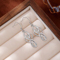 wholesale 925 Sterling Silver European and American Fashion Vintage Celtic Knot Earrings for Women, Amazon Wish Best-Selling Twisted Knot Earring Ear Accessories-0-0