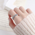 wholesale S925 sterling silver small daisy fashion ring, ins retro vintage flower adjustable open ring, niche design-0-2