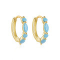 wholesale S925 Sterling Silver Classic Minimalist Zircon-accented Premium Hoop Earrings With Drop Zircon,。-0-7
