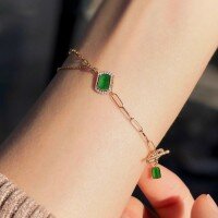 wholesale S925 Sterling Silver Red Elk New All-Over Style Chinese Trendy Bracelet Fresh and Exquisite Fashion Premium Versatile Chain-BS0077-Gold 925 Silver