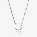 wholesale 925 Sterling Silver Geometric Round Pendant Necklace Chain Versatile Collarbone Chain Ins Advanced European and American Jewelry-0-8
