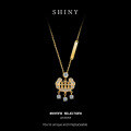 S925 Silver Ethnic Retro Longevity Lock Pendant Necklace-0-4