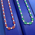 wholesale S925 Sterling Silver European and American New Classic Green Women's Synthetic Emerald Necklace for Women-0-3