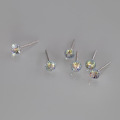 wholesale S925 Silver Summer Colorful Crystal Ball Earrings, Fresh and Simple Fashion Style Round Faceted Earrings G6891-0-1