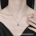 S925 Sterling Silver Moissanite Snowflake Pendant Necklace-0-2