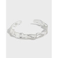 wholesale S925 sterling silver Korean version ins niche design minimalist dark style irregular textured concave-convex bracelet for women-0-0