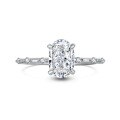 wholesale S925 Sterling Silver Cross-Border Live Streaming Women's Ring, Small and Minimalist, Luxurious and High-End, Oval 8A Ice Flower Cut High-Carbon Diamond Silver Ring-0-11