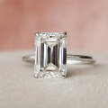 wholesale S925 Sterling Silver High Carbon Diamond Emerald Cut 7*10mm Rectangle European and American Ring Style-0-0