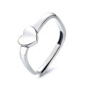 wholesale S925 Sterling Silver Fairy-style Square Small Heart Ring, Ins Minimalist Niche Elegant Lady Versatile Band-0-4
