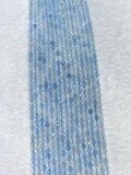 wholesale Metal material natural aquamarine faceted loose beads crystal semi-finished cut corner bead string DIY bracelet chain necklace fringe accessories-0-5