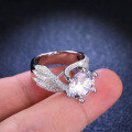 18k Gold-Plated S925 Silver 5ct Moissanite D Color Luxury Ring Jewelry-0-3