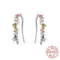 wholesale S925 Sterling Silver INS-style Light Luxury Diamond-studded Back Earring Ear Climber-0-6