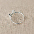 wholesale S925 Sterling Silver Fresh and Sweet Style Niche Design Double-layer Bow Open Ring R02134-0-4