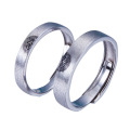 wholesale 925 Sterling Silver Double Happiness Couple Rings, Adjustable Vintage "" Character Index Finger Rings for Him and Her-0-4