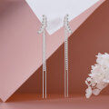 wholesale Metal cross earrings for women, small and unique design, trendy and slimming tassel ear thread, luxurious and elegant, hundreds of ear accessories-0-2