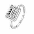 wholesale 925 Sterling Silver Gold Minimalist Ring Ins Style Women's Small Batch High-End Luxury Cross-Border Hot-Selling 4CT Moissanite Ring-0-2