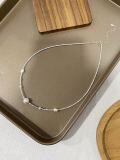 wholesale Sterling silver Korean-style irregular broken silver pearl necklace for women, versatile minimalist design, luxury collarbone chain accessory-0-6
