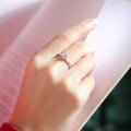 925 Sterling Silver Moissanite Flower Ring, Wholesale-0-1