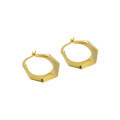 wholesale S925 Sterling Silver Geometric Polygon Minimalist Textured Ear Cuff for Women, Korean Version Ins Niche Style-0-6