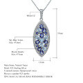 wholesale S925 Sterling Silver Luxury High-End Natural Amethyst Pendant with European and American Fashion Design Gemstone Necklace-0-5