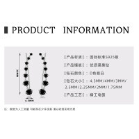 925 Sterling Silver Moissanite Women's Long Bar Earrings, Trendy Wholesale Accessories.-Trendy Black  925 Silver