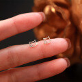 wholesale  925 Pure Silver Cat Stud Earrings For Healing Ears, Minimalist Sleep-friendly Silver Jewelry Factory Dropshipping-0-2